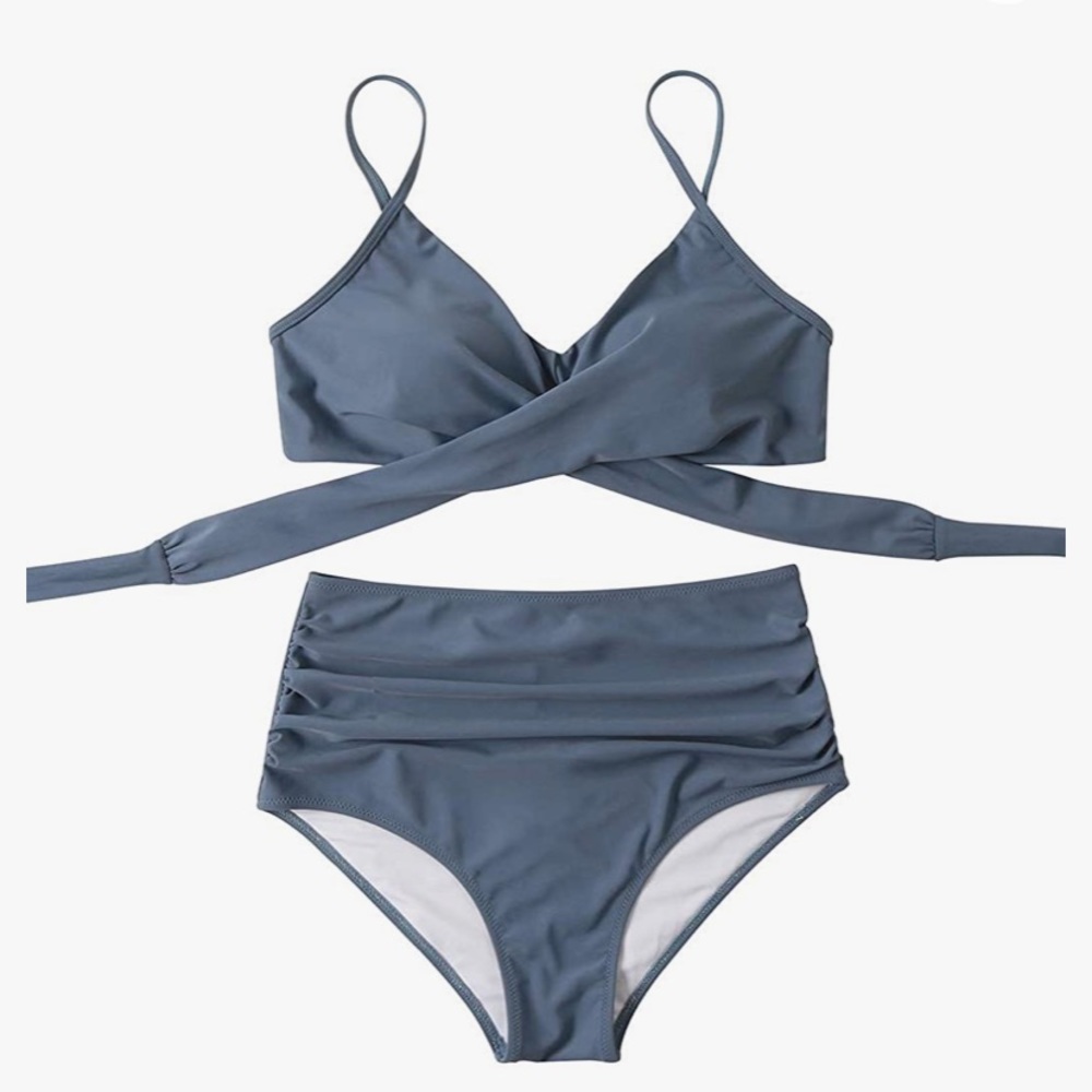 Grey wrap bikini